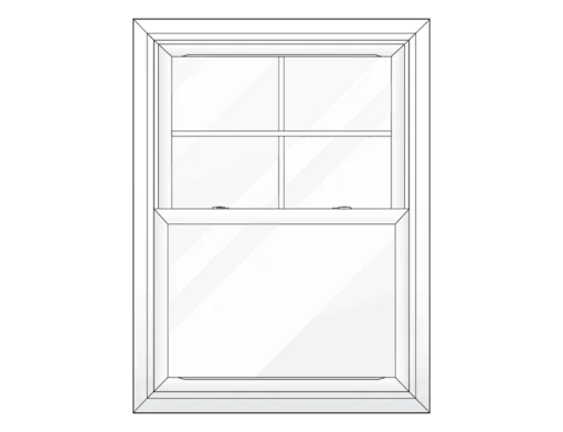sketch of double hung window